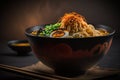 hot steaming ramen in a bowl Generative AI Royalty Free Stock Photo