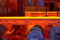 Hot steel slab heated Royalty Free Stock Photo