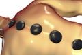 Hot stone therapy concept Royalty Free Stock Photo