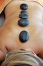 Hot stones massage Royalty Free Stock Photo