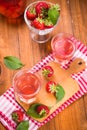 Hot strawberrys drink Royalty Free Stock Photo