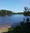 Floating Dock on Lake of Bays Royalty Free Stock Photo