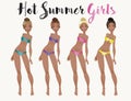 Hot summer girls Royalty Free Stock Photo