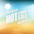 Hot Summer Sale banner. End of season special offer. Banner for business, promotion and advertising. Royalty Free Stock Photo