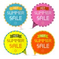 Hot Summer Sale Paper Labels Set Royalty Free Stock Photo