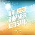 Hot Summer Sale special offer background for business, commerce and advertising. Royalty Free Stock Photo