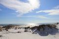 Panama City Beach Hot sunny day Dunes on Shell Island, Florida Royalty Free Stock Photo