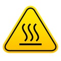 Hot surface caution sign Royalty Free Stock Photo