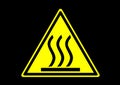 Hot surface warning area signs label for emergency