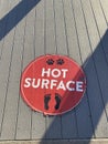 Hot Surface Warning on Deck