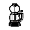 hot syphon coffee maker game pixel art vector illustration