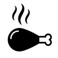 Hot tasty chicken drumsticks icon