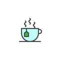 Hot tea cup filled outline icon Royalty Free Stock Photo