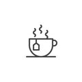 Hot tea cup outline icon Royalty Free Stock Photo