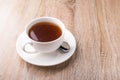 Hot tea cup with spoon Royalty Free Stock Photo