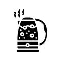 hot tea kettle glyph icon vector illustration Royalty Free Stock Photo