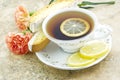Hot Tea with Lemon Biscotti Royalty Free Stock Photo