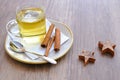 winter time background- hot tea Royalty Free Stock Photo