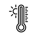 Hot temperature icon vector for any purposes Royalty Free Stock Photo