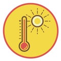 Hot temperature. Vector illustration decorative design Royalty Free Stock Photo