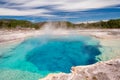 Hot thermal spring Sapphire Pool in Yellowstone Royalty Free Stock Photo