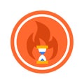 Hot Time Circle Icon Royalty Free Stock Photo
