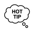 Hot tip speech bubble Royalty Free Stock Photo