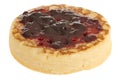 Hot Toasted Crumpet with Jam Royalty Free Stock Photo