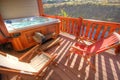 hot tub and back patio Royalty Free Stock Photo