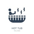 hot tub icon in trendy design style. hot tub icon isolated on white background. hot tub vector icon simple and modern flat symbol