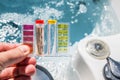 Hot Tub Water Quality Check by Using Chemical Testing Kit