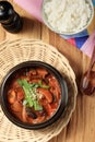 Hot Vegan Spicy Korean Kimchi Stew Soup or Kimchi Jigae