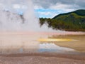 Hot water spring with many colors Royalty Free Stock Photo