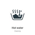 Hot water vector icon on white background. Flat vector hot water icon symbol sign from modern cleaning collection for mobile