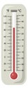 Hot weather symbol. Thermometer with red temperature indicator