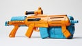 Ultra Realistic Orange Toy Gun With Elaborate Detailing Royalty Free Stock Photo