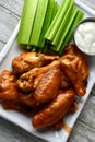 hot wings and celery sticks Royalty Free Stock Photo