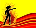 Hot Women On Fire Royalty Free Stock Photo