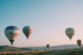 HotAir Balloons Over Cappadocia Royalty Free Stock Photo