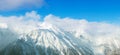 Hotaka mountain landscape at shinhotaka, Japan Alps in winter Royalty Free Stock Photo