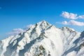 Hotaka mountain landscape at shinhotaka, Japan Alps in winter Royalty Free Stock Photo