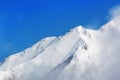 Hotaka mountain landscape at shinhotaka, Japan Alps in winter Royalty Free Stock Photo