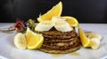 Hotcakes de avena, platano y naranja. Comida saludable, nutritiva y deliciosa! OpciÃÂ³n ovo-vegetariana!