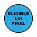 Eligible loi pinel stamp on white Royalty Free Stock Photo