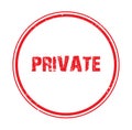 private stamp on white Royalty Free Stock Photo