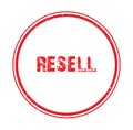 resell stamp on white Royalty Free Stock Photo