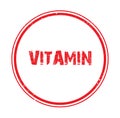 vitamin stamp on white Royalty Free Stock Photo
