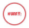 hurry stamp on white Royalty Free Stock Photo