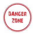 danger zone stamp on white Royalty Free Stock Photo