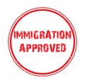immigration approved stamp on white Royalty Free Stock Photo